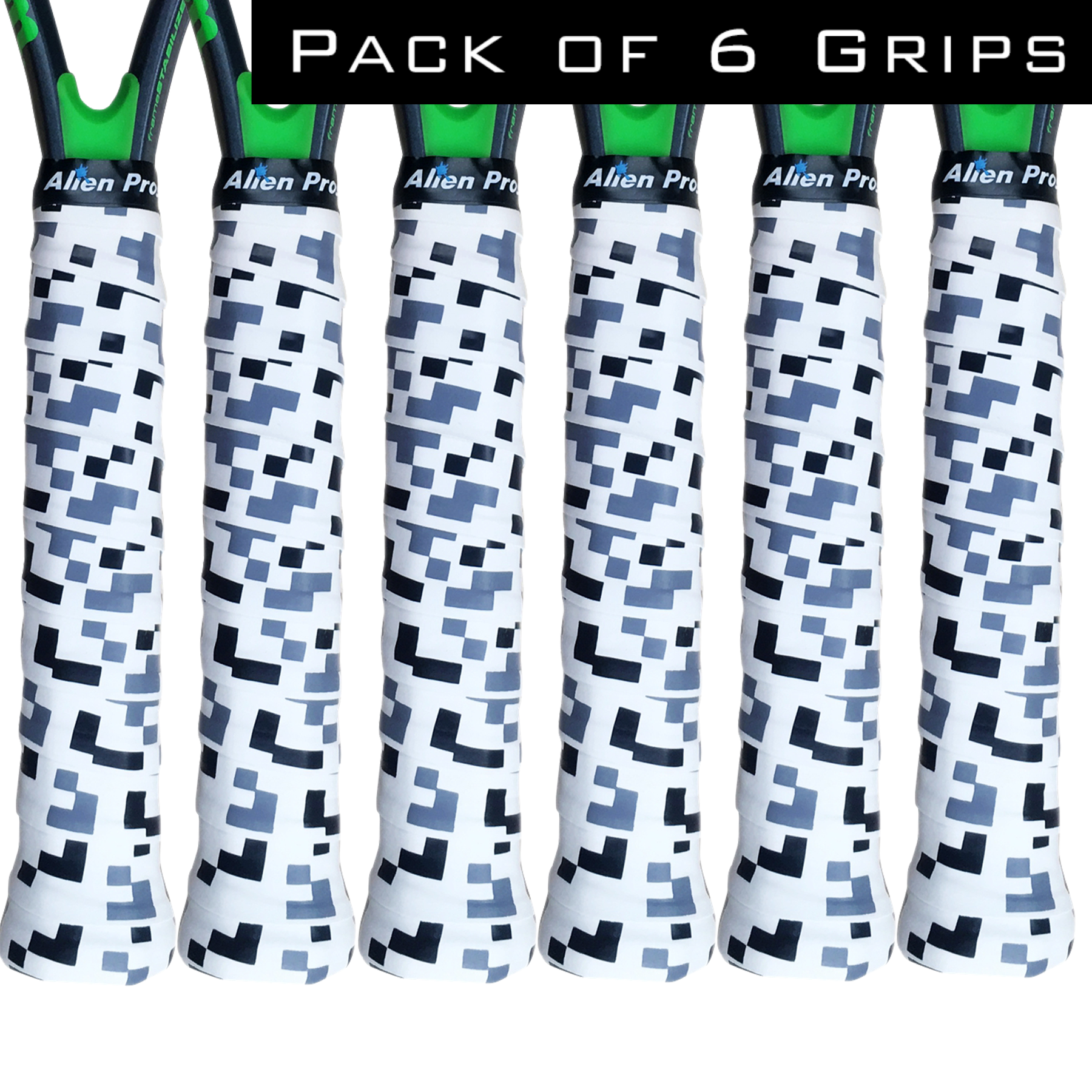 Alien Pros Tennis Racket Grip Tape (6 Grips) – Precut and Dry Feel