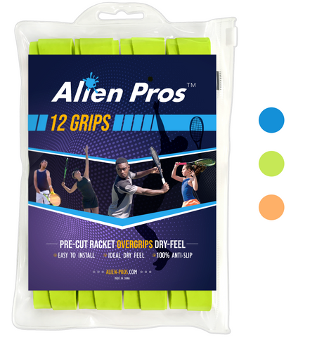 [Global] Alien Pros Tennis Racket Grip Tape Basic Dry (12 Grips)