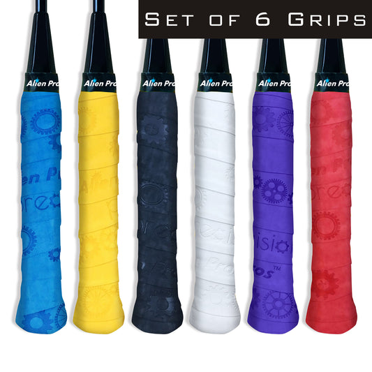 [X-Dry] Embossed Racket Grip Tape for Badminton (6 Grips)