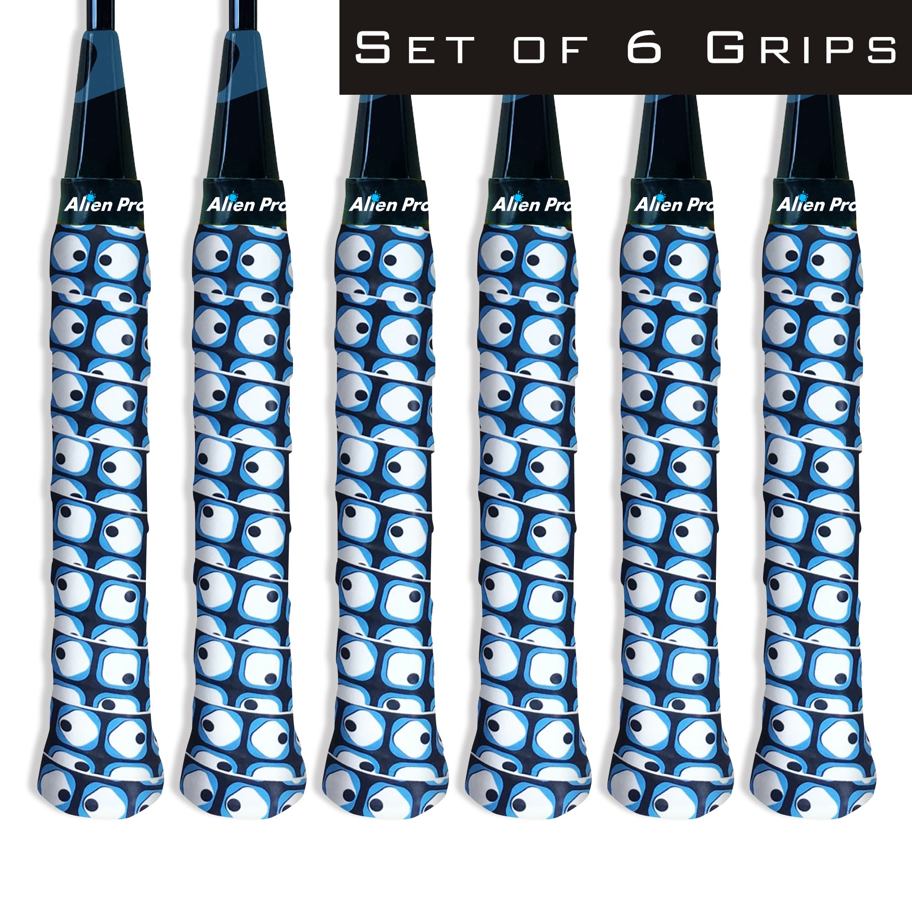 [X-Dry] Designer Racket Grip Tape for Badminton (6 Grips)