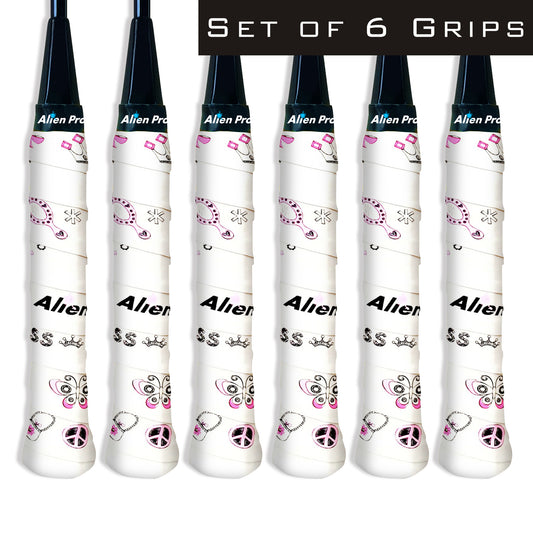[X-Dry] Designer Racket Grip Tape for Badminton (6 Grips)