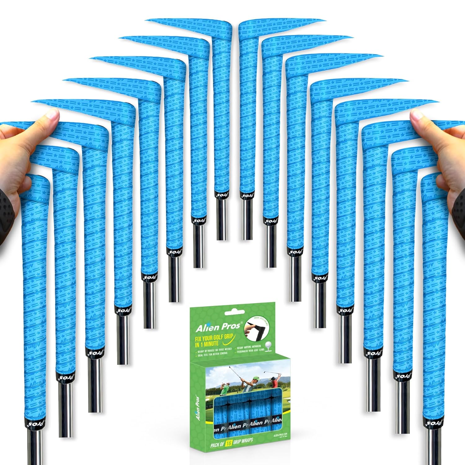 [G-Tac] Golf Grip Wrapping Tapes (16-Pack, Solid Stars Series)