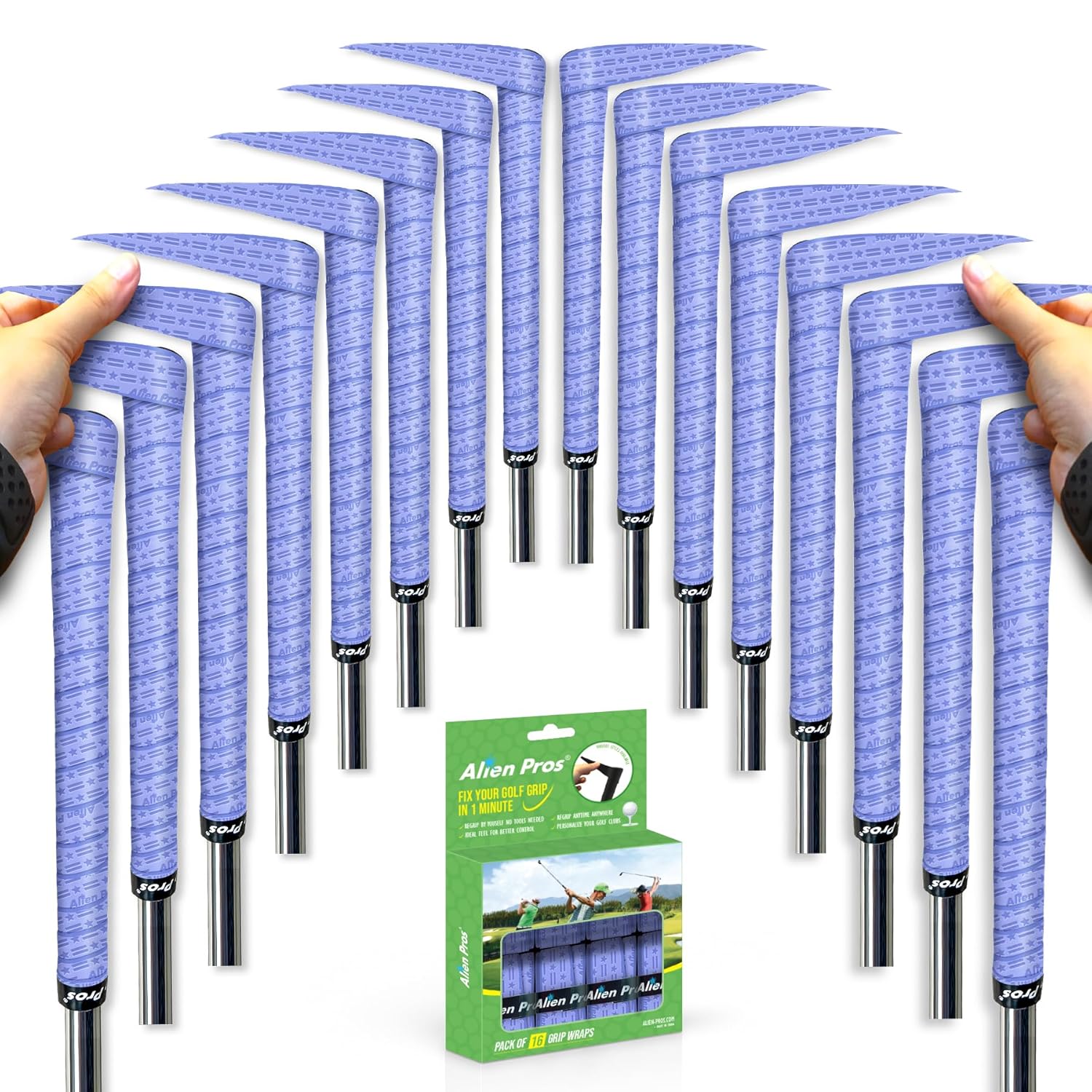 [G-Tac] Golf Grip Wrapping Tapes (16-Pack, Solid Stars Series)