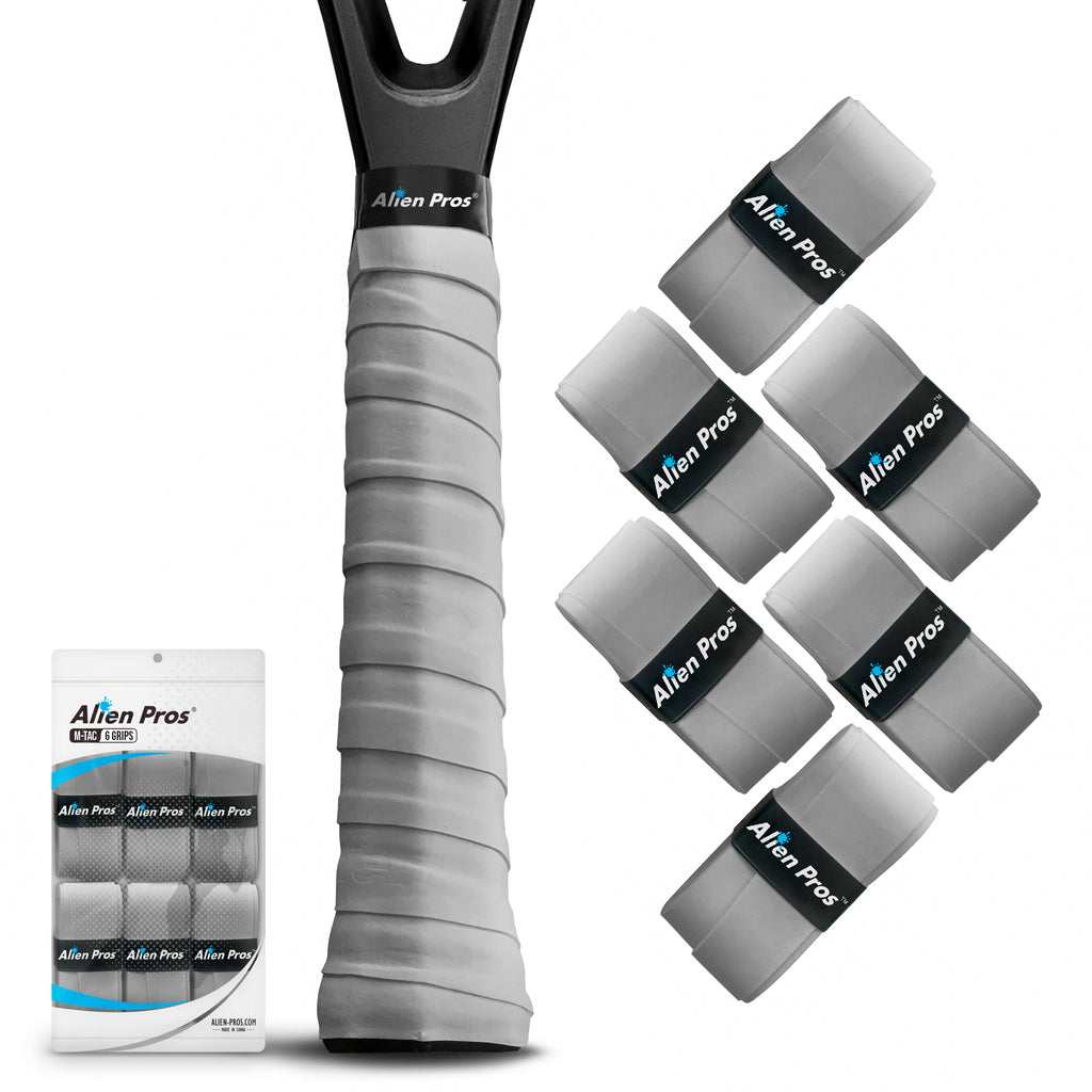 [M-Tac] Solid Color Racket Grip Tape for Tennis (6 Grips, Various Colors, Neon)