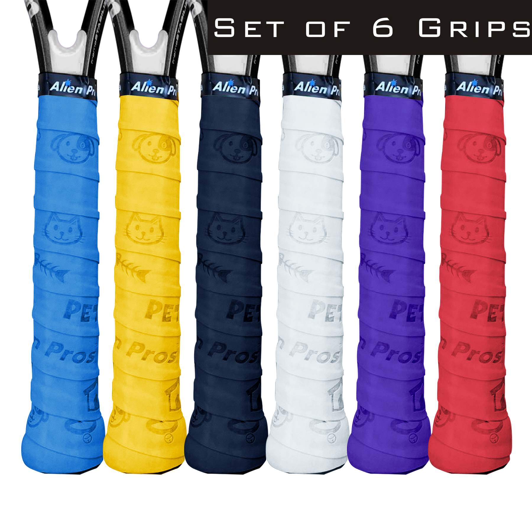 X-Dry] Tennis Overgrips 6-Color-Pack (4 Themes to choose from) – Alien Pros  Global Store