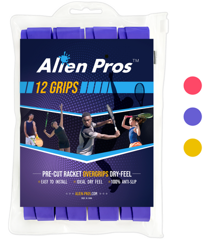 [US] Alien Pros Tennis Racket Grip Tape Basic Dry (12 Grips)