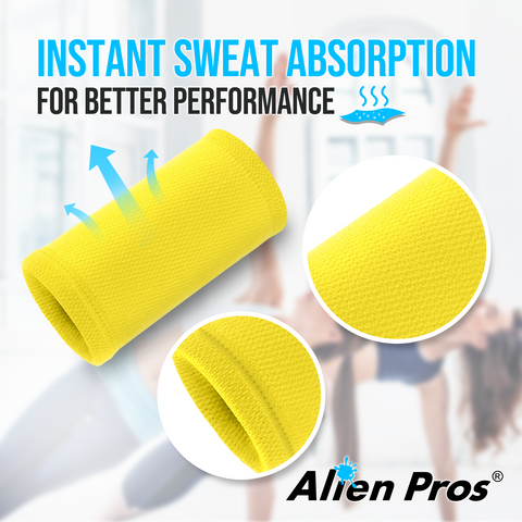 [US] Alien Pros Performance Wrist Bands for Working Out 3 Pairs (Pink)