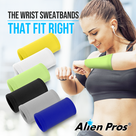 [US] Alien Pros Performance Wrist Bands for Working Out 3 Pairs (Pink)