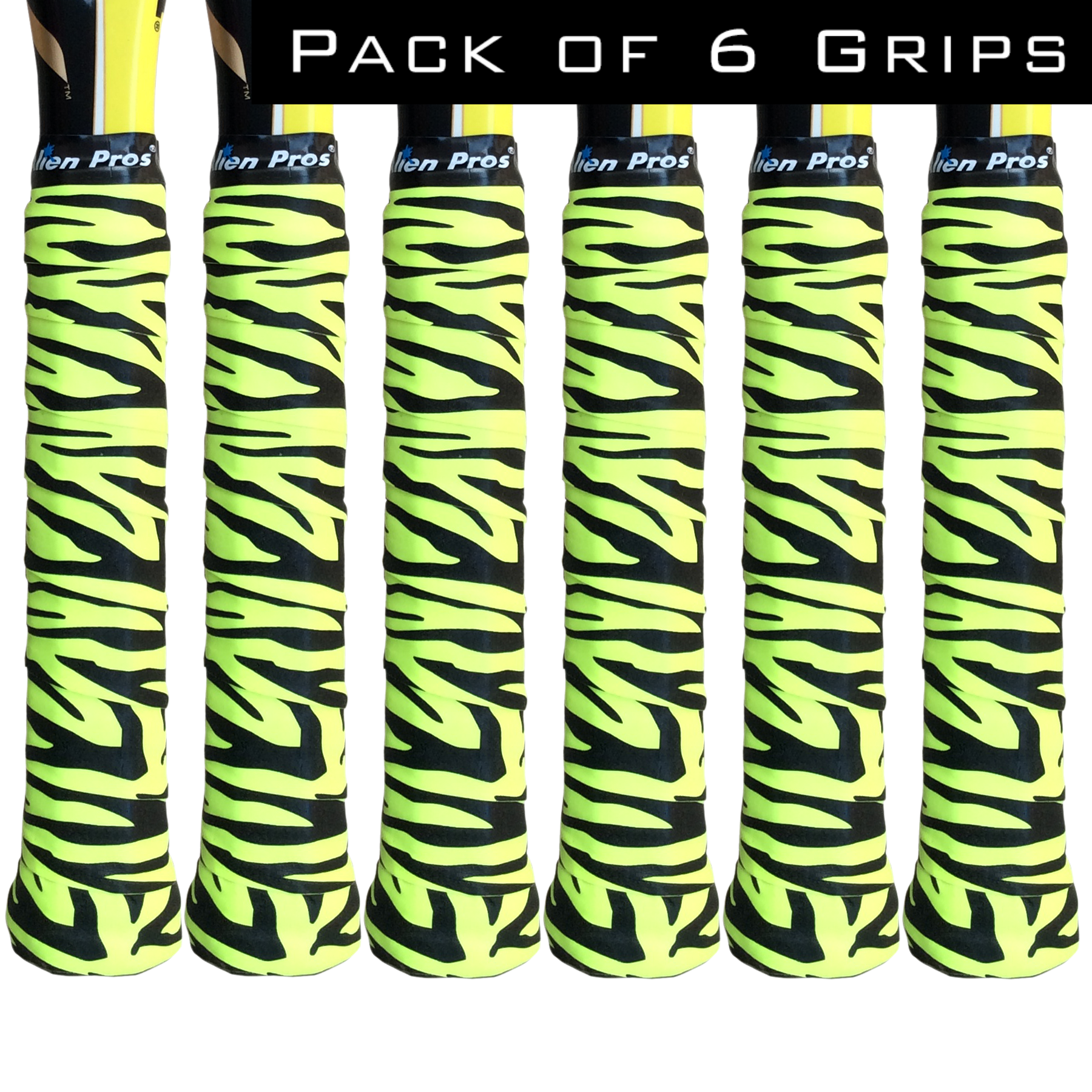 Alien Pros X-Dry - Cinta de Tenis (6 Unidades), Perfecta para su Raqueta de  Tenis, Agarre de Baloncesto, Pala de Squash y más, White, Pink, Green, Red,  Yellow, Purple, Paquete 6 