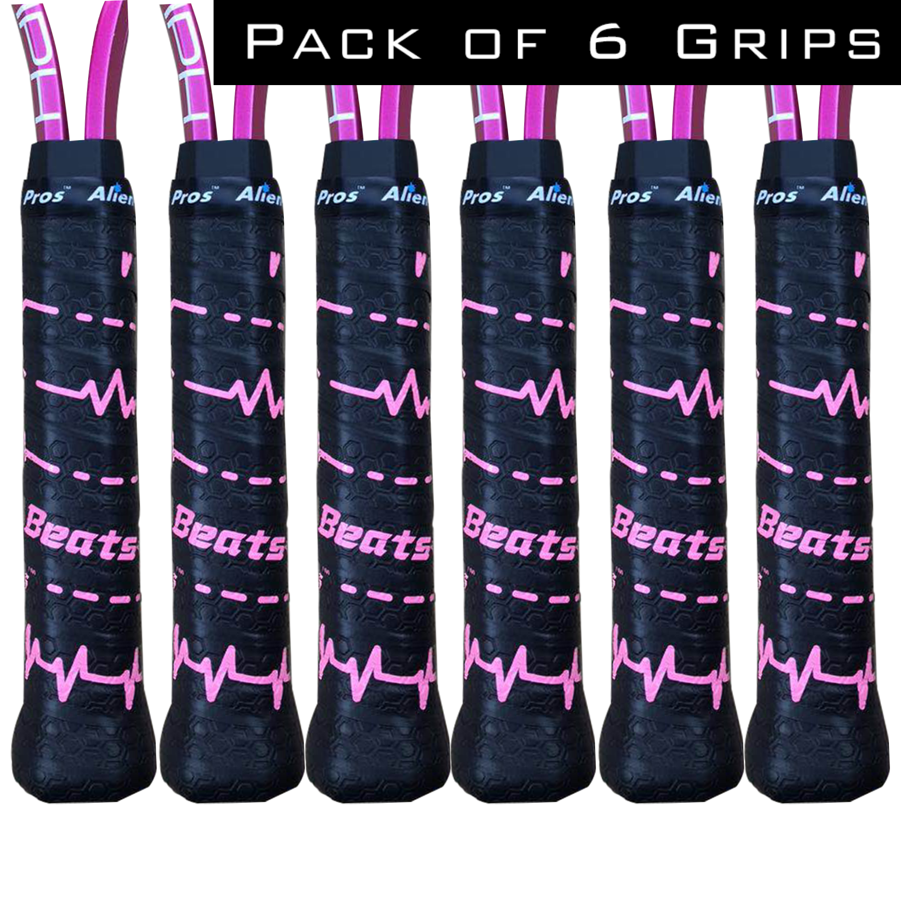 [C-Tac] Designer Racket Grip Tape for Tennis (6 Grips, Various Styles)