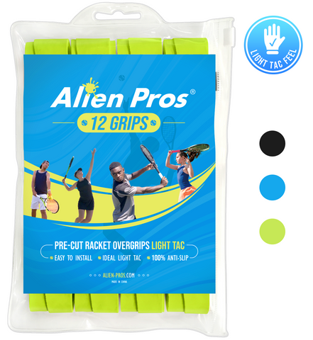 [US] Alien Pros Tennis Racket Grip Tape Light Tac (12 Grips)